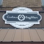 CNC Routed Poly Metal Store front sign